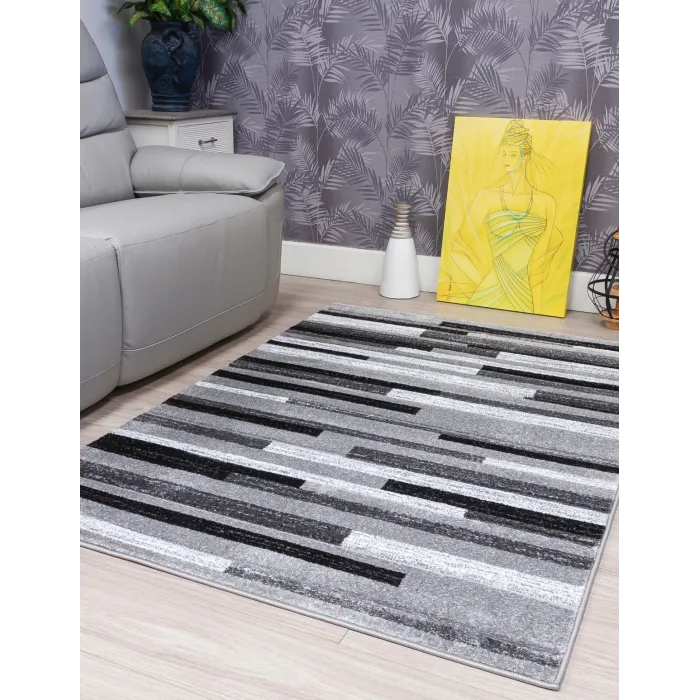 Samba Levels Grey Rug - Various Sizes | Murphy Furniture
