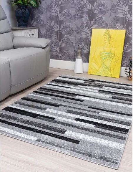 Samba Levels Grey Rug - Various Sizes | Murphy Furniture