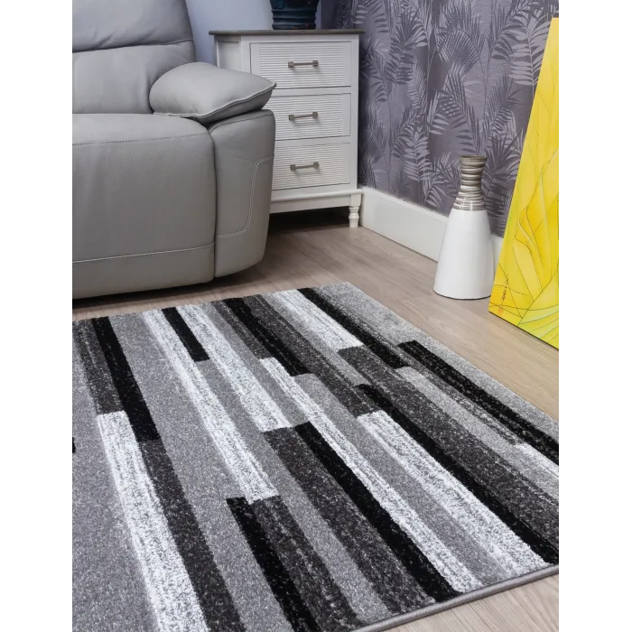 Samba Levels Grey Rug - Various Sizes | Murphy Furniture