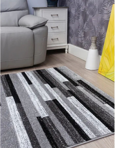 Samba Levels Grey Rug - Various Sizes | Murphy Furniture