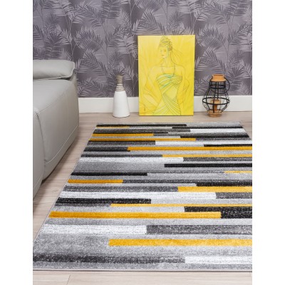 Samba Levels Ochre Rug - Various Sizes | Murphy Furniture
