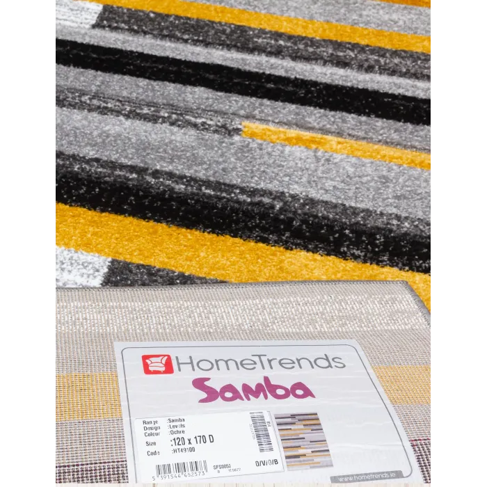 Samba Levels Ochre Rug - Various Sizes | Murphy Furniture