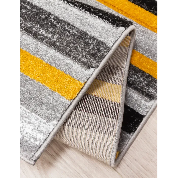 Samba Levels Ochre Rug - Various Sizes | Murphy Furniture