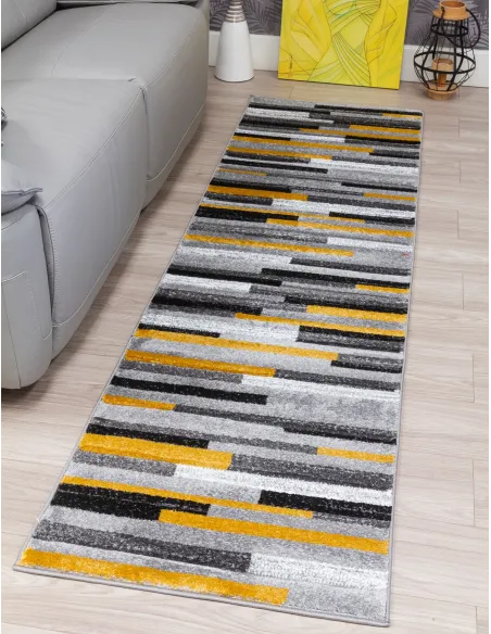 Samba Levels Ochre Rug - Various Sizes | Murphy Furniture