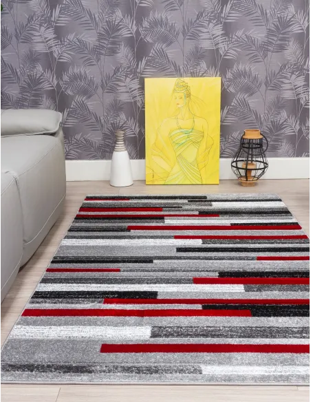 Samba Levels Red Rug - Various Sizes | Murphy Furniture