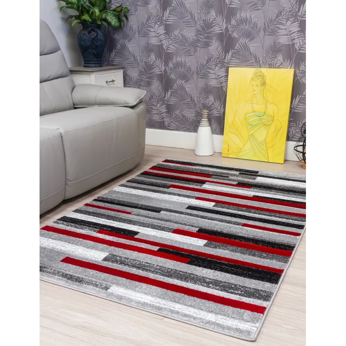 Samba Levels Red Rug - Various Sizes | Murphy Furniture