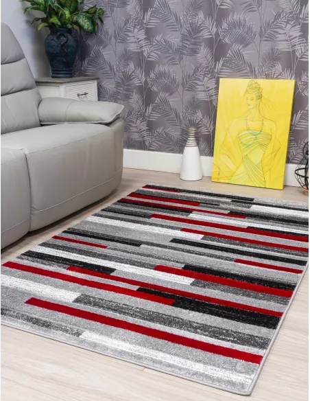 Samba Levels Red Rug - Various Sizes | Murphy Furniture