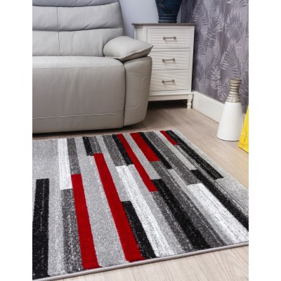 Samba Levels Red Rug - Various Sizes | Murphy Furniture