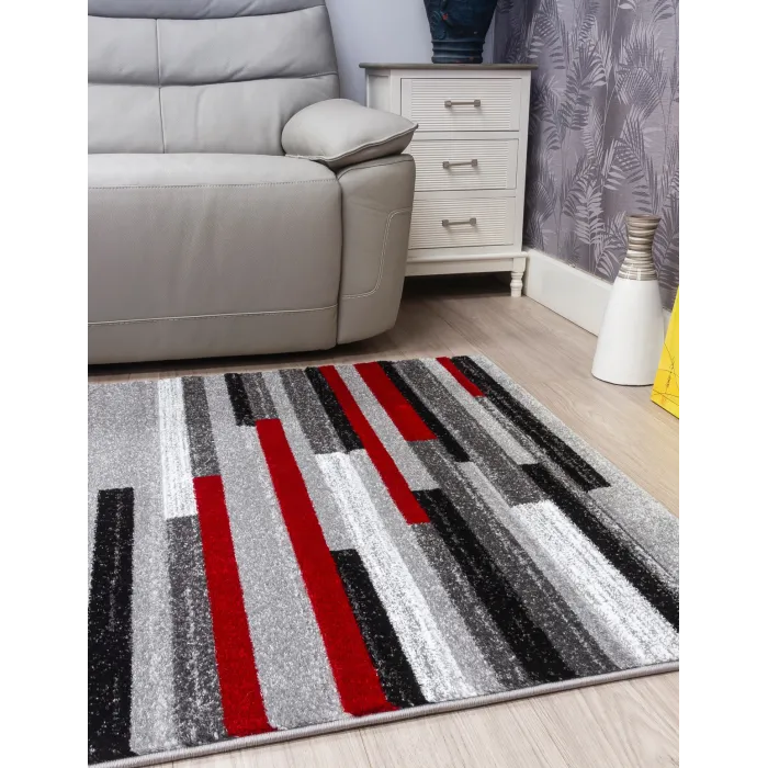 Samba Levels Red Rug - Various Sizes | Murphy Furniture