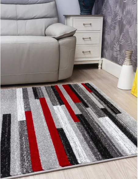 Samba Levels Red Rug - Various Sizes | Murphy Furniture