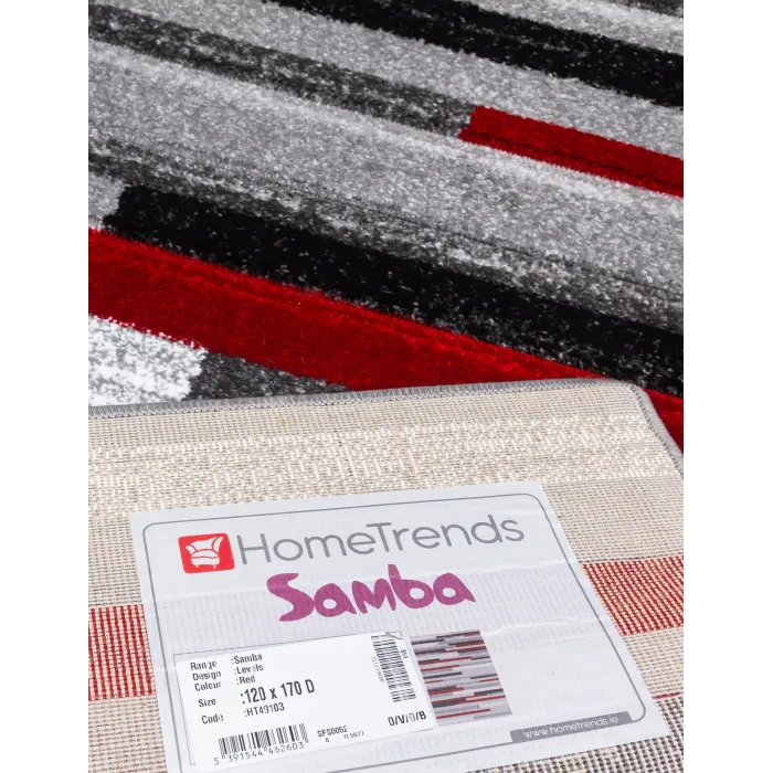 Samba Levels Red Rug - Various Sizes | Murphy Furniture