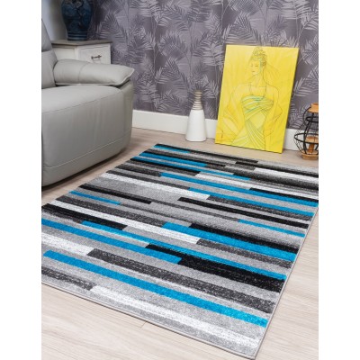 Samba Levels Teal Rug - Various Sizes | Murphy Furniture