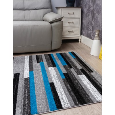 Samba Levels Teal Rug - Various Sizes | Murphy Furniture