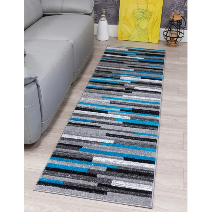 Samba Levels Teal Rug - Various Sizes | Murphy Furniture