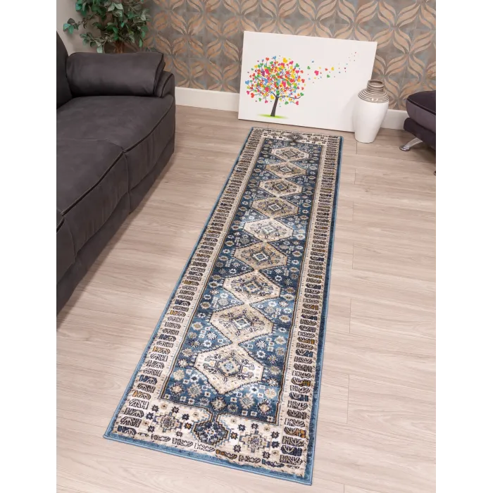 Aziza Katana Blue Rug - Various Sizes | Murphy Furniture