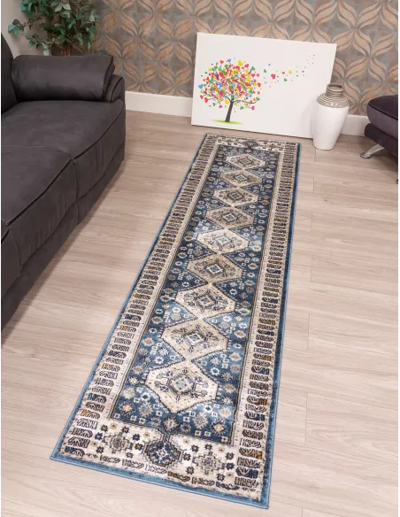 Aziza Katana Blue Rug - Various Sizes | Murphy Furniture