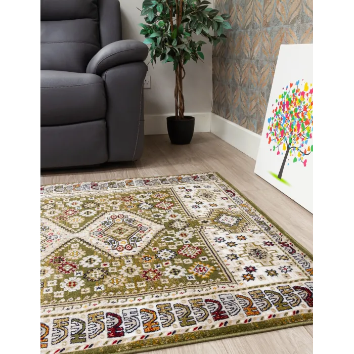 Aziza Katana Green Rug - Various Sizes | Murphy Furniture