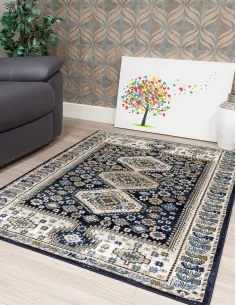 Aziza Katana Navy Rug - Various Sizes | Murphy Furniture