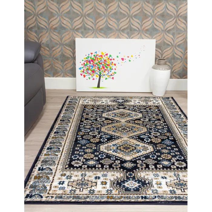 Aziza Katana Navy Rug - Various Sizes | Murphy Furniture