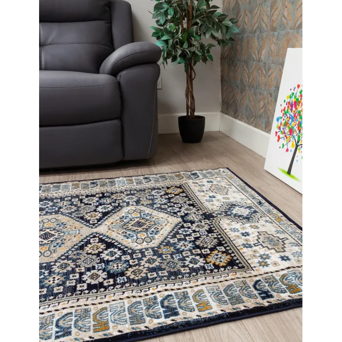 Aziza Katana Navy Rug - Various Sizes | Murphy Furniture