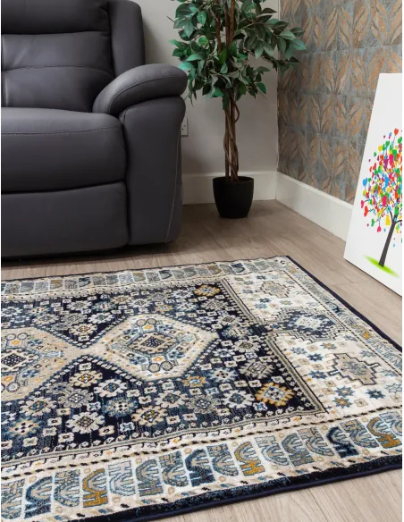 Aziza Katana Navy Rug - Various Sizes | Murphy Furniture