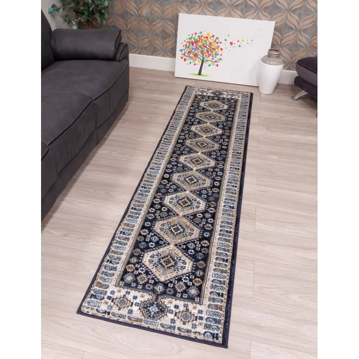 Aziza Katana Navy Rug - Various Sizes | Murphy Furniture