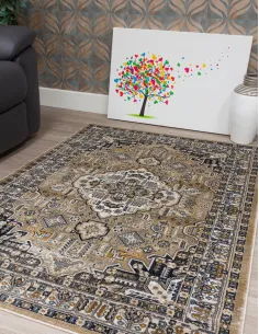 Aziza Medallion Beige Rug - Various Sizes | Murphy Furniture