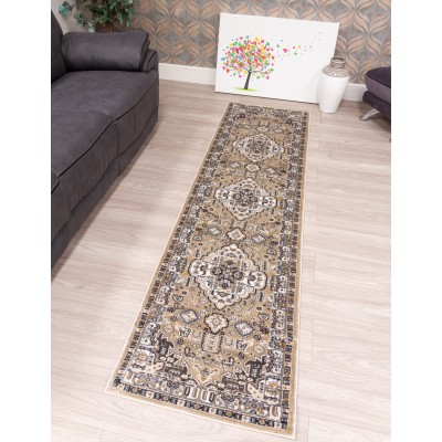 Aziza Medallion Beige Rug - Various Sizes | Murphy Furniture
