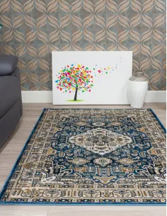 Aziza Medallion Blue Rug - Various Sizes | Murphy Furniture 2