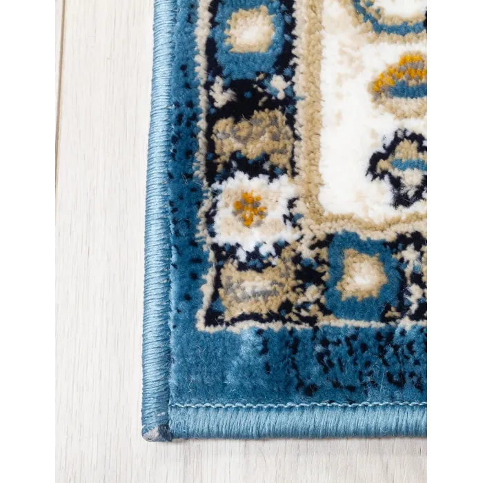 Aziza Medallion Blue Rug - Various Sizes | Murphy Furniture