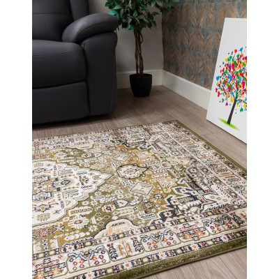Aziza Medallion Green Rug - Various Sizes | Murphy Furniture