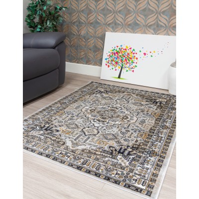 Aziza Medallion Grey Rug - Various Sizes | Murphy Furniture
