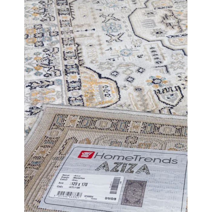 Aziza Medallion Grey Rug - Various Sizes | Murphy Furniture