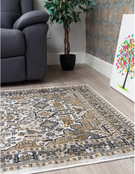 Aziza Medallion Natural Rug - Various Si | Murphy Furniture