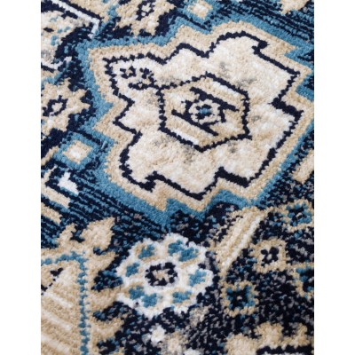 Aziza Medallion Navy Rug - Various Sizes | Murphy Furniture