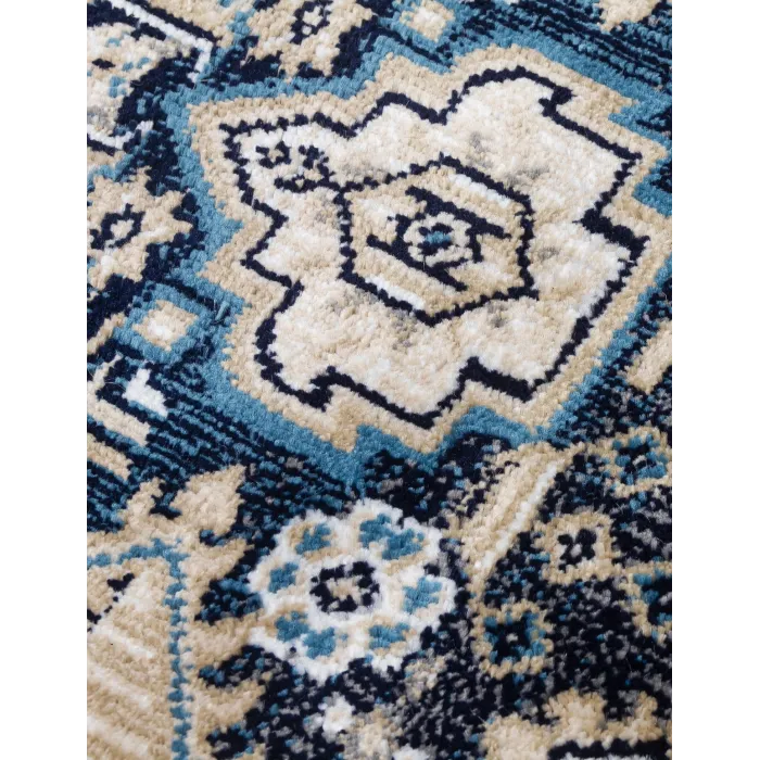 Aziza Medallion Navy Rug - Various Sizes | Murphy Furniture