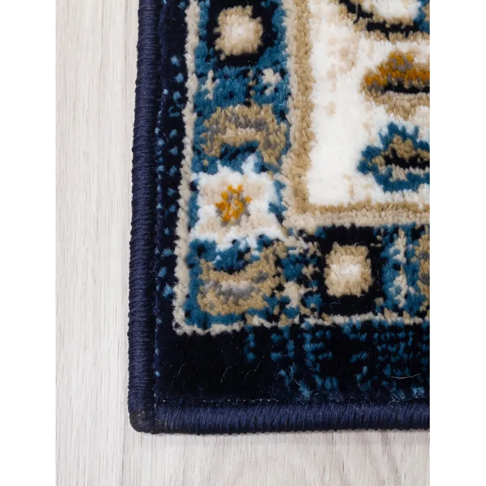 Aziza Medallion Navy Rug - Various Sizes | Murphy Furniture