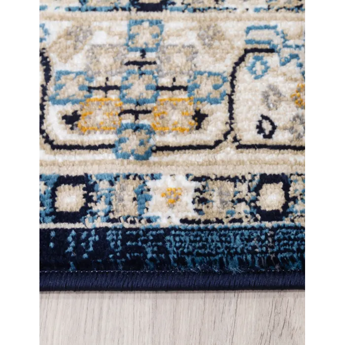 Aziza Medallion Navy Rug - Various Sizes | Murphy Furniture