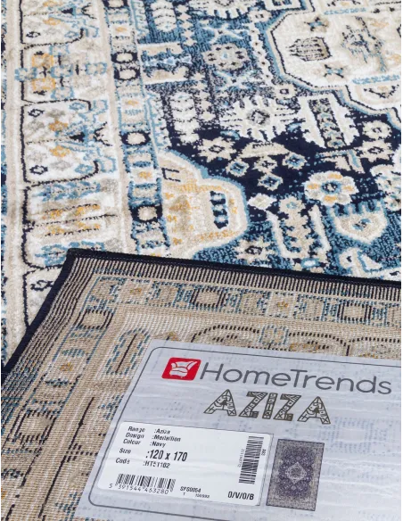 Aziza Medallion Navy Rug - Various Sizes | Murphy Furniture