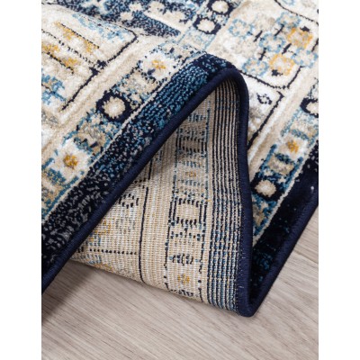 Aziza Medallion Navy Rug - Various Sizes | Murphy Furniture