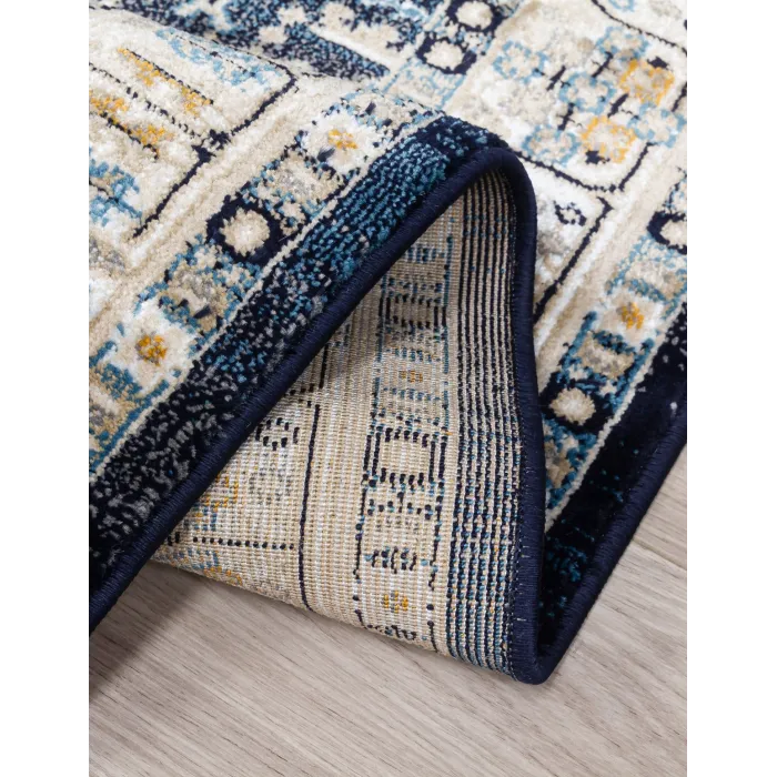 Aziza Medallion Navy Rug - Various Sizes | Murphy Furniture