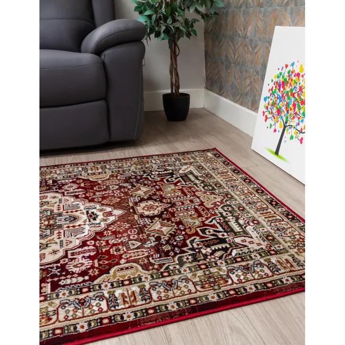 Aziza Medallion Red Rug - Various Sizes | Murphy Furniture