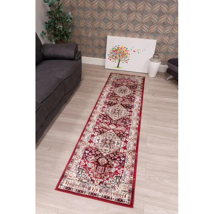 Aziza Medallion Red Rug - Various Sizes | Murphy Furniture
