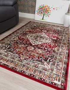 Aziza Medallion Red Rug - Various Sizes | Murphy Furniture