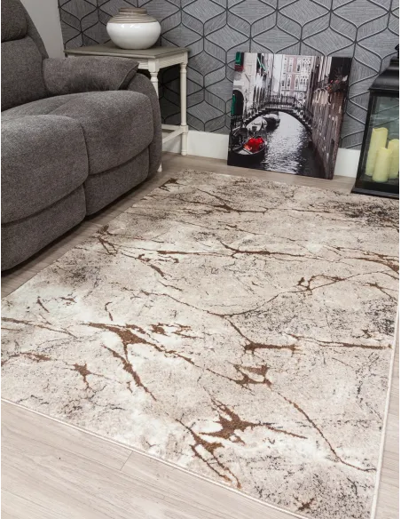 Glitz Marble Beige Rug - Various Sizes | Murphy Furniture