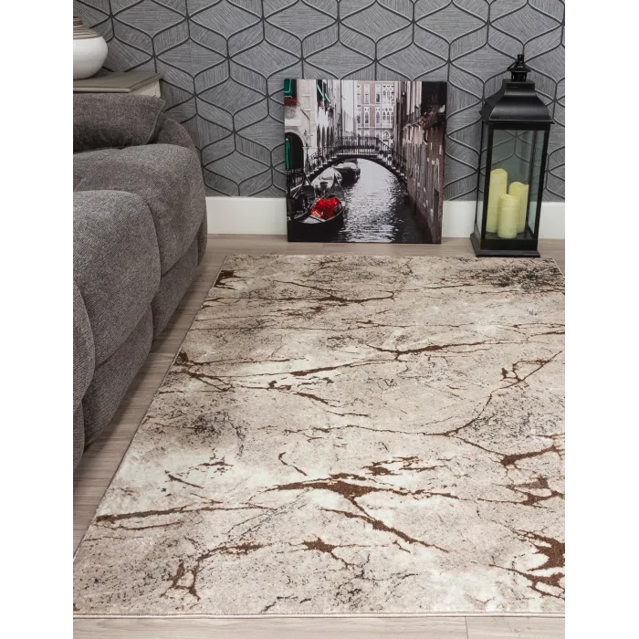Glitz Marble Beige Rug - Various Sizes | Murphy Furniture