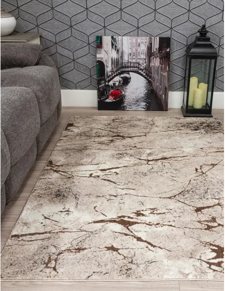 Glitz Marble Beige Rug - Various Sizes | Murphy Furniture