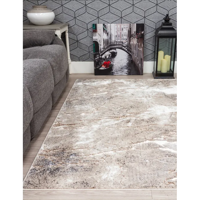 Glitz Marble Beige Rug - Various Sizes | Murphy Furniture