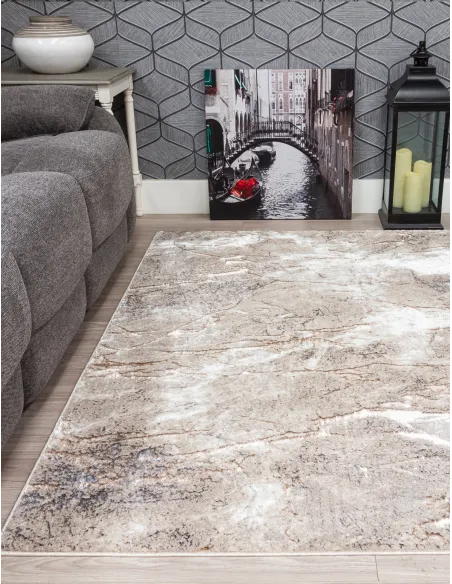Glitz Marble Beige Rug - Various Sizes | Murphy Furniture