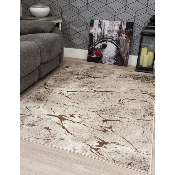 Glitz Marble Beige Rug - Various Sizes | Murphy Furniture